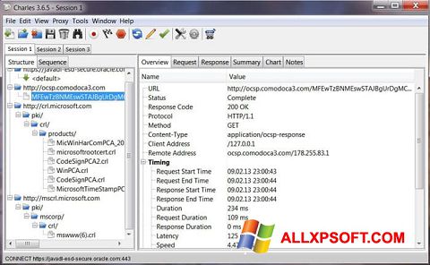 Screenshot Charles para Windows XP