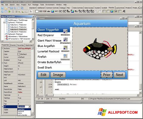 Screenshot Lazarus para Windows XP