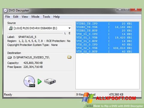 Screenshot DVD Decrypter para Windows XP