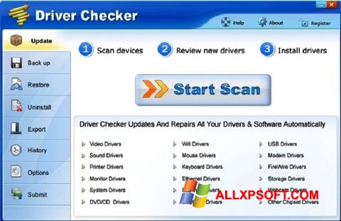 Screenshot Driver Checker para Windows XP