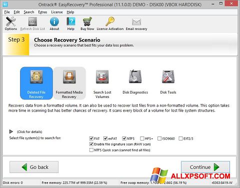 Screenshot EasyRecovery Professional para Windows XP