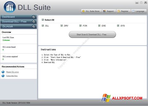 Screenshot DLL Suite para Windows XP