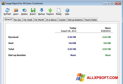 Screenshot NetWorx para Windows XP