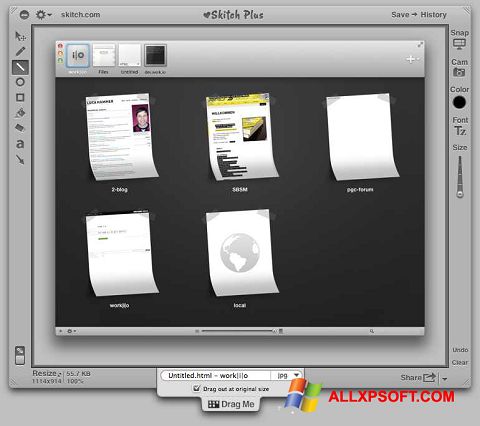 Screenshot Skitch para Windows XP
