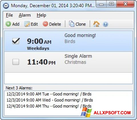 Screenshot Free Alarm Clock para Windows XP