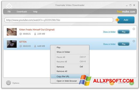 Screenshot Freemake Video Downloader para Windows XP