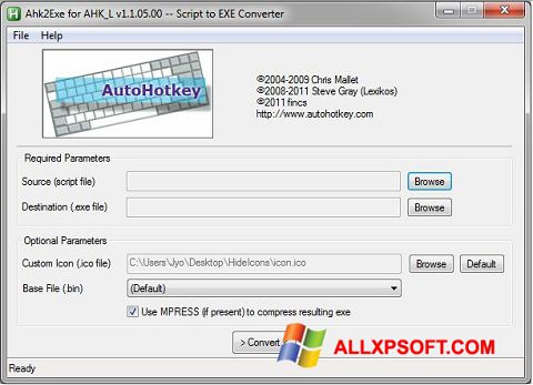 Screenshot AutoHotkey para Windows XP