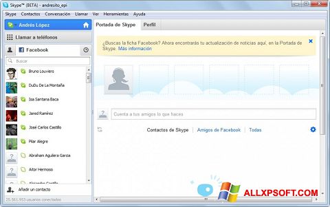 Screenshot Skype Beta para Windows XP