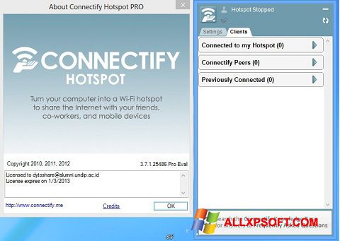 Screenshot Connectify Pro para Windows XP