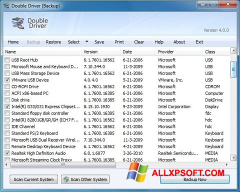 Screenshot Double Driver para Windows XP