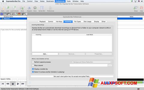 Screenshot Express Scribe para Windows XP