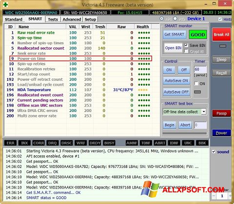 Screenshot Victoria para Windows XP