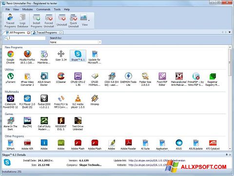 Screenshot Revo Uninstaller para Windows XP