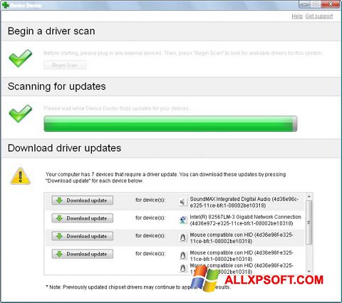 Screenshot Device Doctor para Windows XP