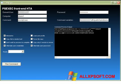 Screenshot PsExec para Windows XP