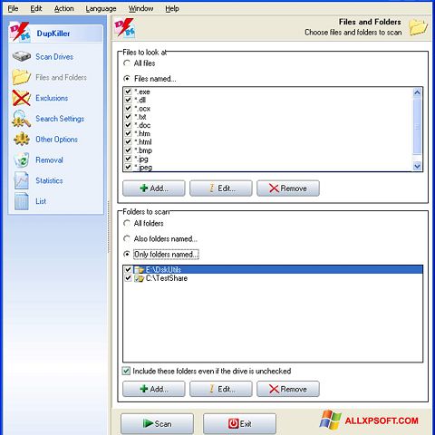 Screenshot DupKiller para Windows XP