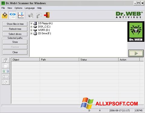 Screenshot Dr.Web CureIt para Windows XP