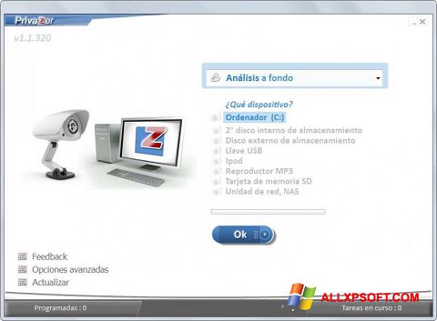 Screenshot PrivaZer para Windows XP