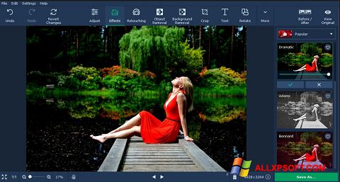 Screenshot Movavi Photo Editor para Windows XP