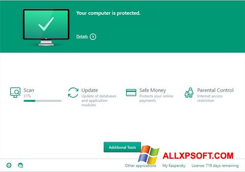 Screenshot Kaspersky Total Security para Windows XP