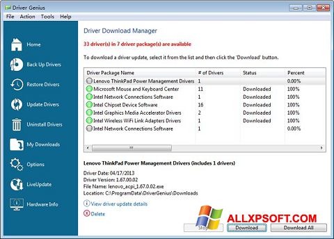 Screenshot Driver Genius Professional para Windows XP