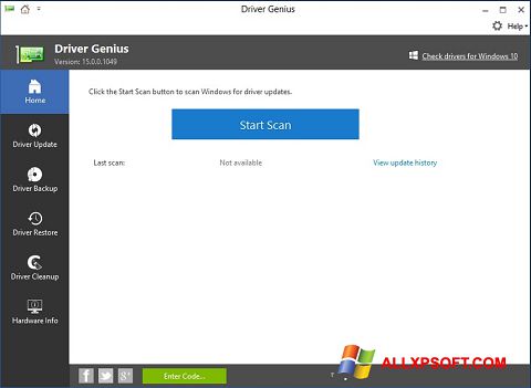 Screenshot DriverScanner para Windows XP