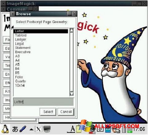 Screenshot ImageMagick para Windows XP