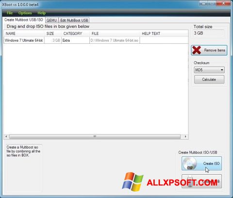 Screenshot XBoot para Windows XP