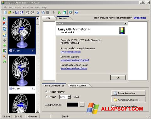 Screenshot Easy GIF Animator para Windows XP