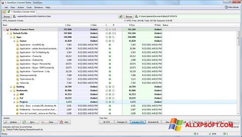 Screenshot GoodSync para Windows XP