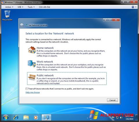 Screenshot Windows Virtual PC para Windows XP