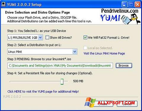 Screenshot YUMI para Windows XP