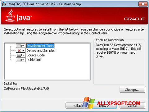Screenshot Java SE Development Kit para Windows XP