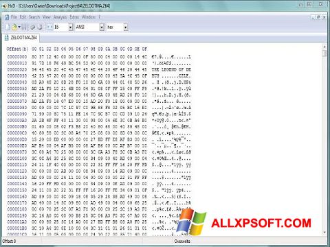 Screenshot Hex Editor para Windows XP