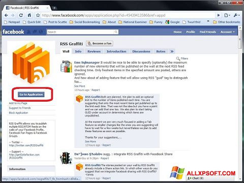 Screenshot Facebook para Windows XP