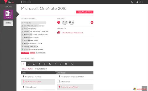 Screenshot Microsoft OneNote para Windows XP