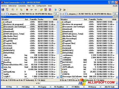 Screenshot Total Commander para Windows XP