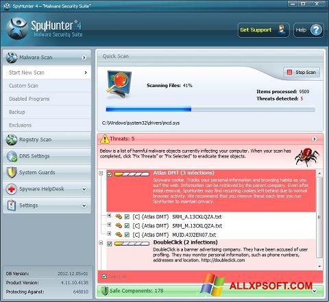 Screenshot SpyHunter para Windows XP