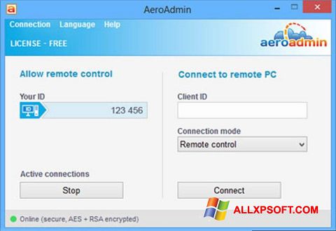 Screenshot AeroAdmin para Windows XP