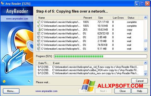 Screenshot AnyReader para Windows XP