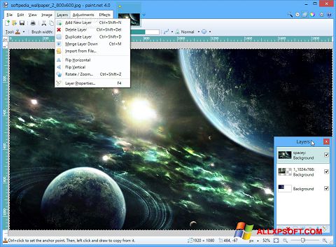Screenshot Paint.NET para Windows XP