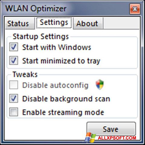 Screenshot WLAN Optimizer para Windows XP